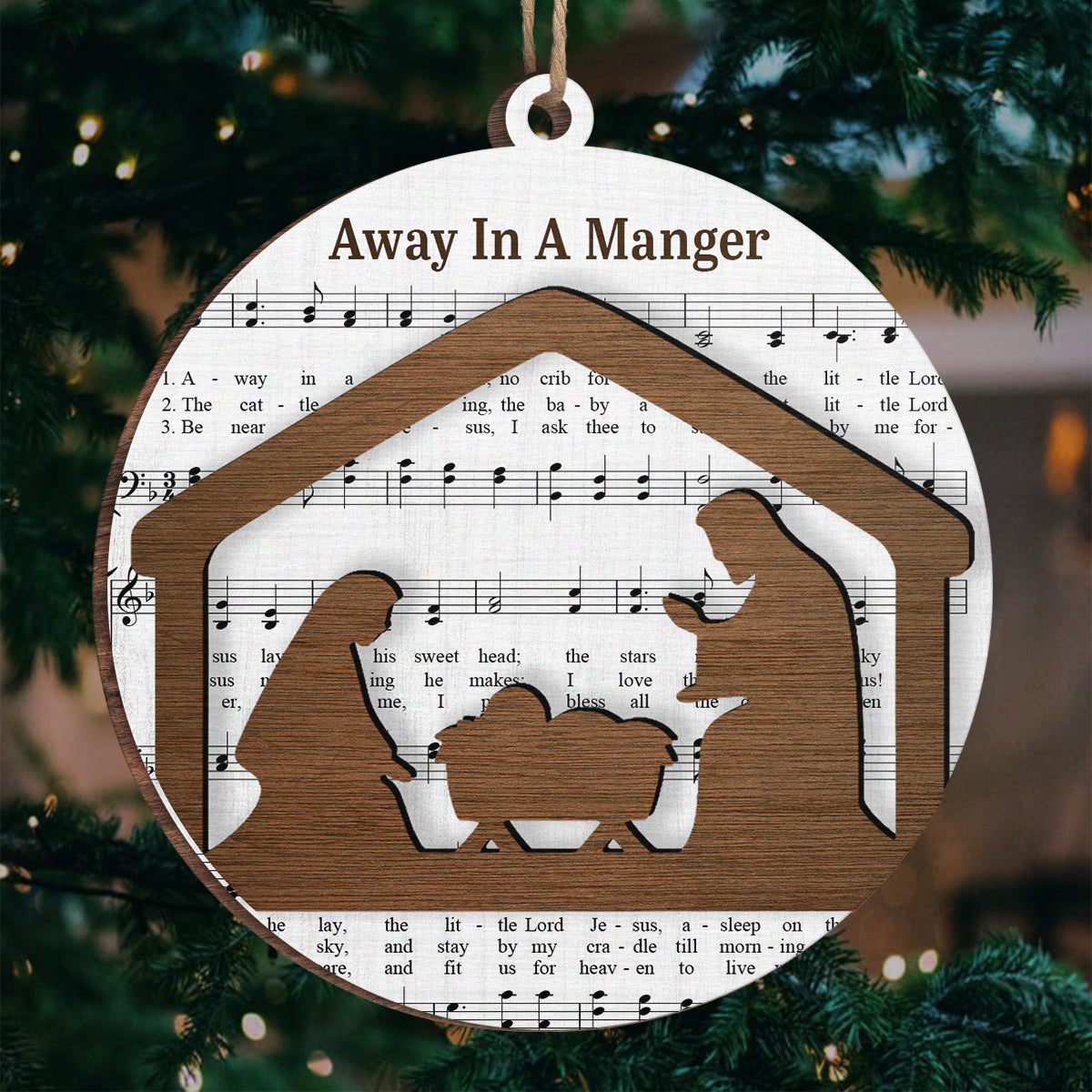 Wood Ornament - Christmas Christian Gifts For All Believers, Jesus Lovers - All Ye Faithful