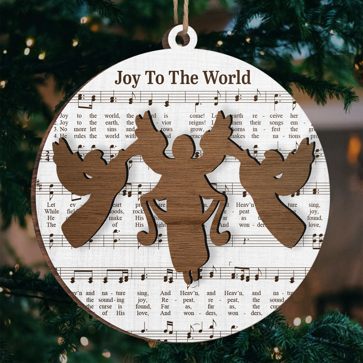 Wood Ornament - Christmas Christian Gifts For All Believers, Jesus Lovers - All Ye Faithful