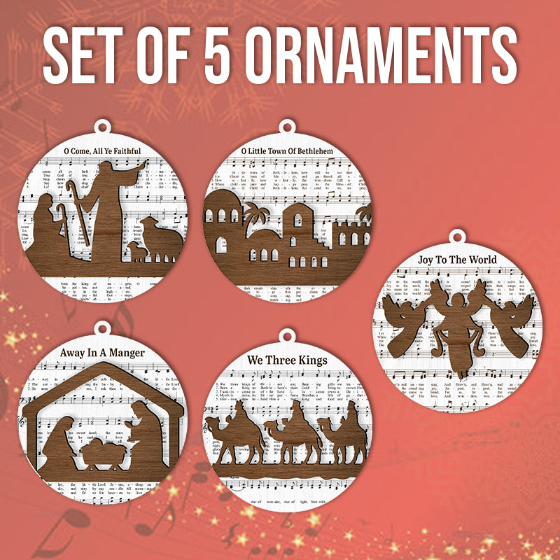 Wood Ornament - Christmas Christian Gifts For All Believers, Jesus Lovers - All Ye Faithful