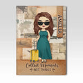 Collect Moments Not Things - Travel Personalized Custom Passport Cover, Passport Holder - Holiday Vacation Gift, Gift For Adventure Travel Lovers