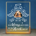 Custom Photo You Left Paw Prints On Our Hearts - Memorial Personalized Custom Shaped 3D LED Walnut Night Light - Sympathy Gift For Pet Owners, Pet Lovers