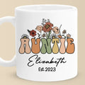 Love Being Called Auntie - Family Personalized Custom Mug - Gift For Family Members