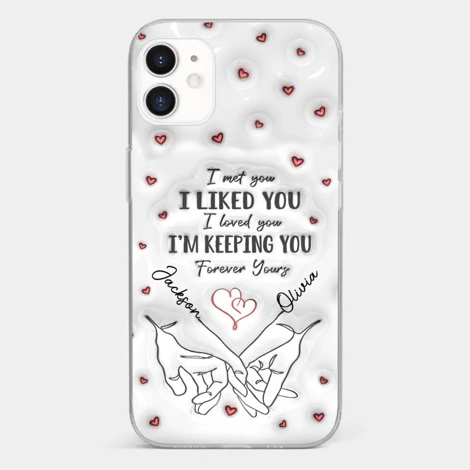 From Our First Kiss Till Our Last Breath - Couple Personalized Custom 3D Inflated Effect Printed Clear Phone Case - Gift For Husband Wife, Anniversary