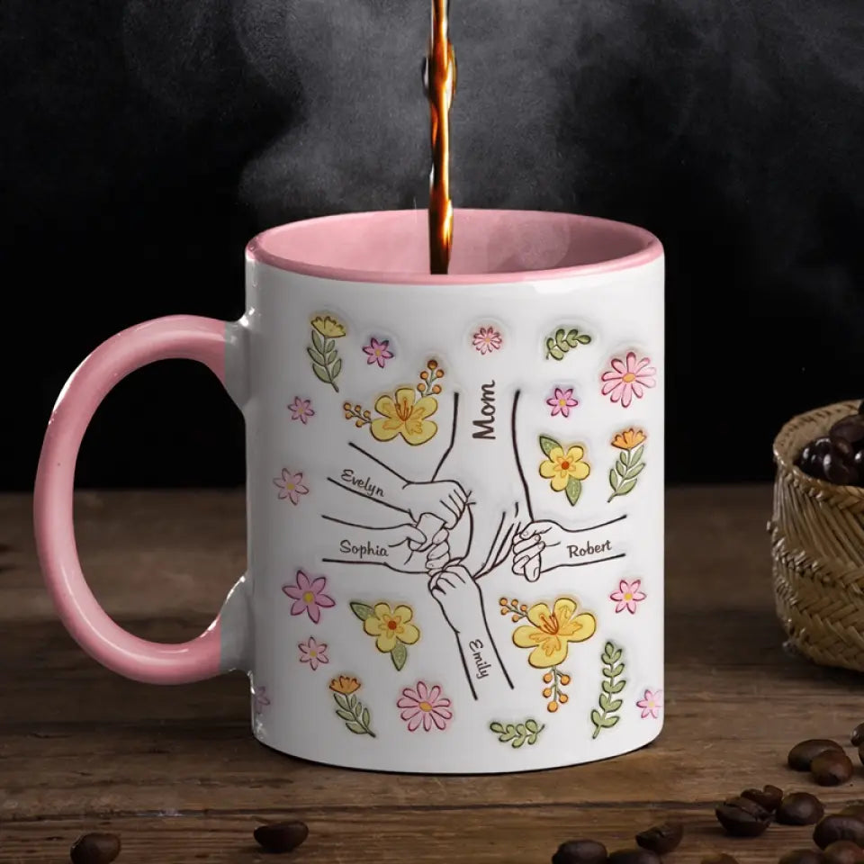 In Time Of Test, Family Is Best - Family Personalized Custom 3D Inflated Effect Printed Accent Mug - Mother's Day, Gift For Mom, Grandma