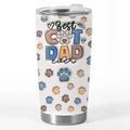 I Love That You Are My Dad - Dog & Cat Personalized Custom 3D Inflated Effect Printed Tumbler - Father's Day, Gift For Pet Owners, Pet Lovers