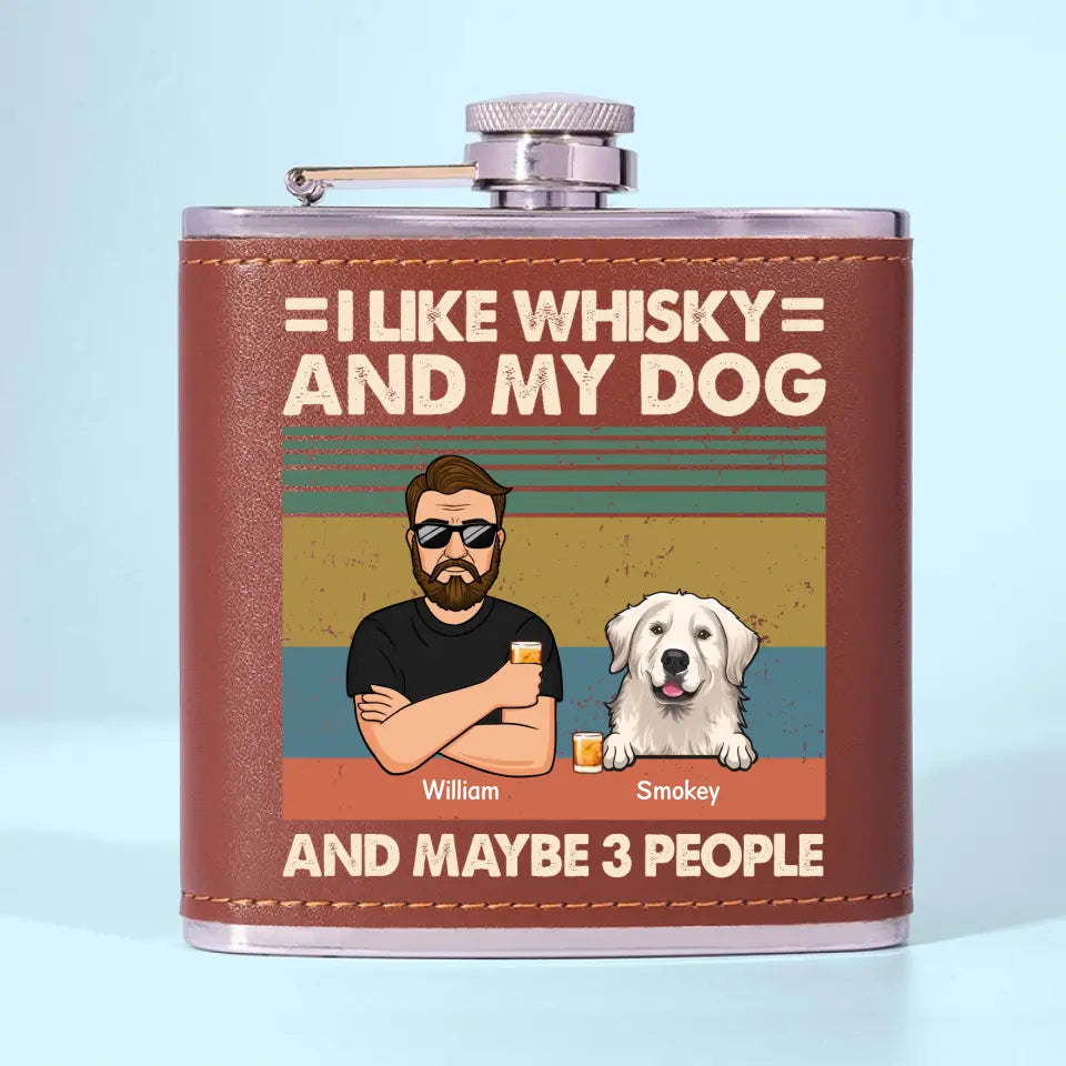 A Dog Is A Bond Between Strangers - Dog Personalized Custom Hip Flask - Father's Day, Gift For Pet Owners, Pet Lovers