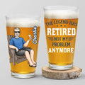I'm Retired, You're Not - Personalized Custom Beer Glass - Appreciation, Retirement Gift For Coworkers, Work Friends, Colleagues