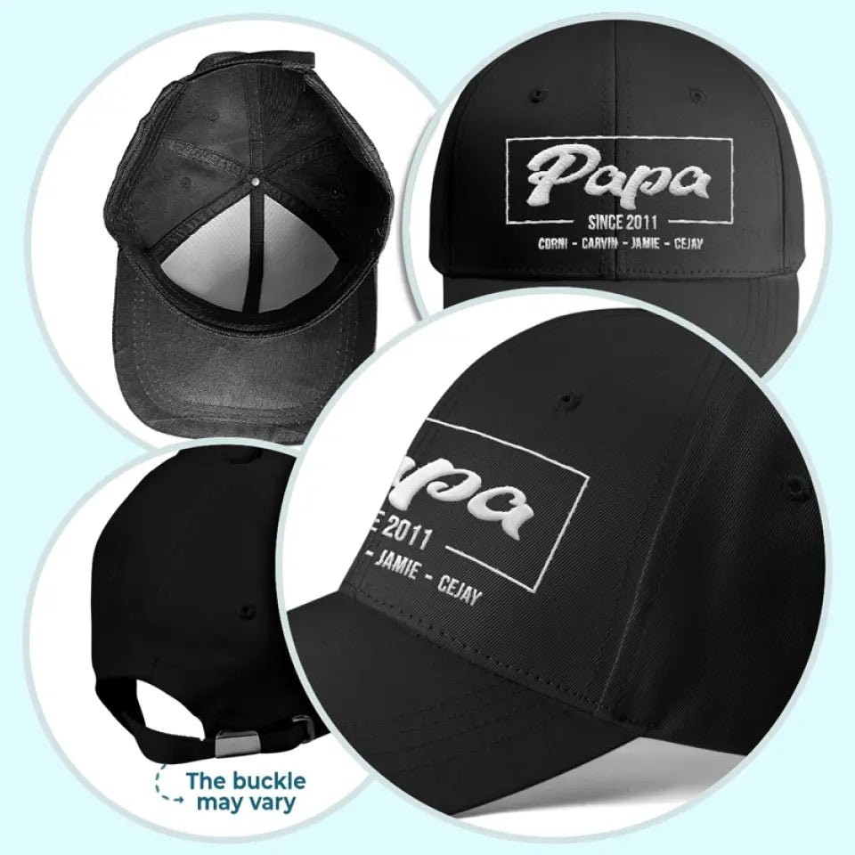 My Dad Is My Best Friend - Family Personalized Custom Line Embroidered Cap - Father's Day, Gift For Dad