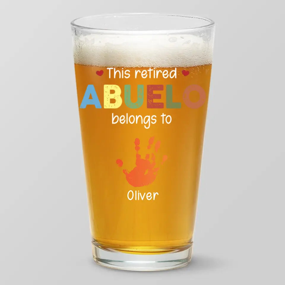 Being A Great Father Is Like Shaving - Family Personalized Custom Beer Glass - Father's Day, Gift For Dad, Grandpa