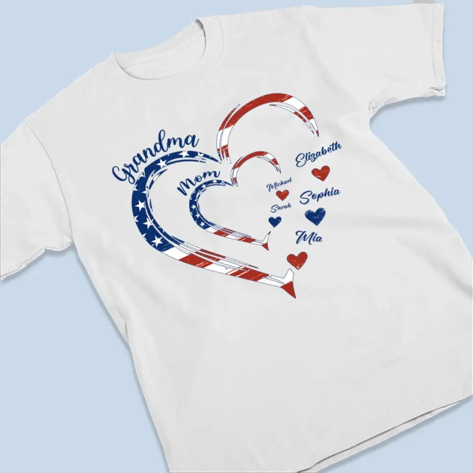 Being Grandma Mom Makes My Life Complete - Family Personalized Custom Unisex T-shirt, Hoodie, Sweatshirt - 4th of July, Gift For Mom, Grandma