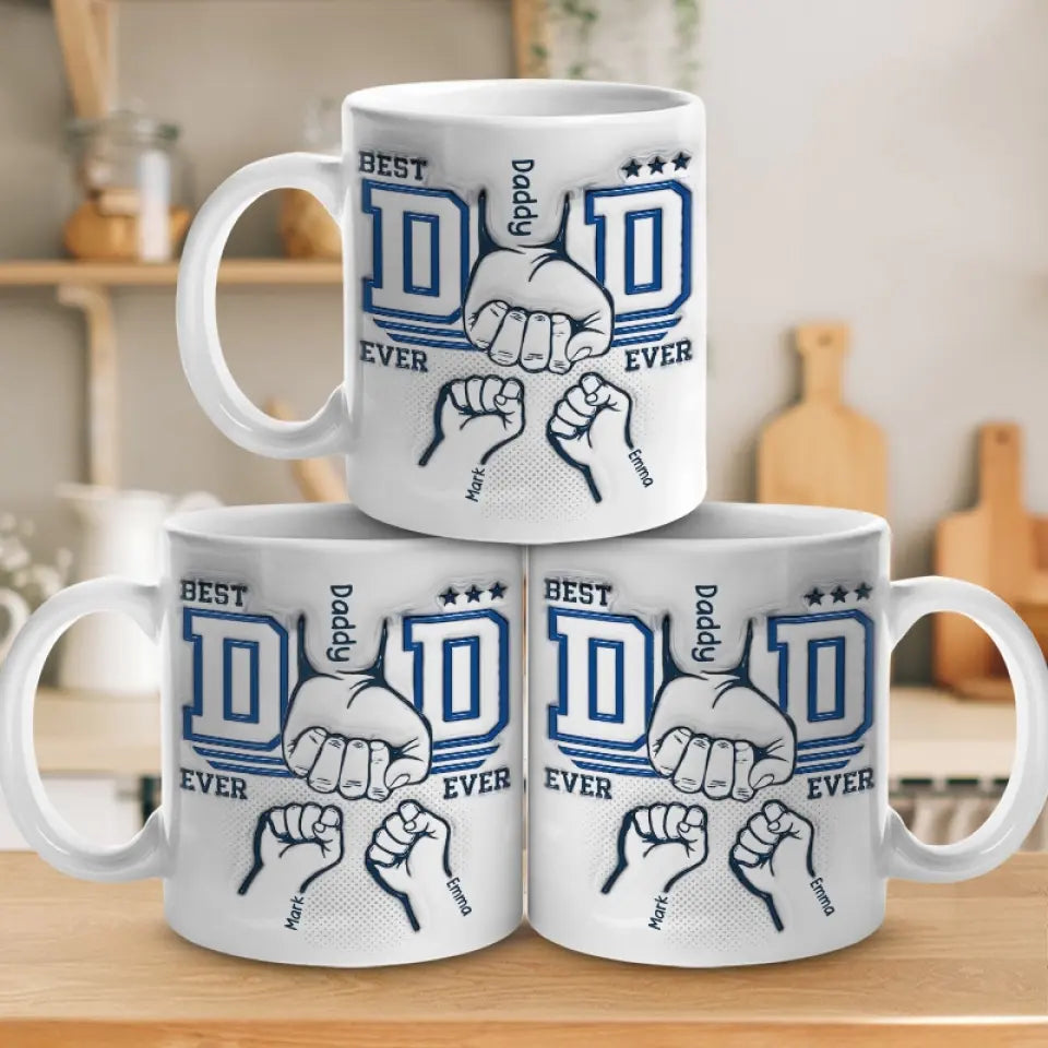 Our Bond Is Everlasting - Family Personalized Custom 3D Inflated Effect Printed Mug - Father's Day, Gift For Dad, Grandpa