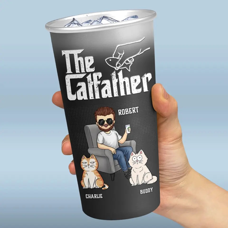 Thank You For Being My Dad - Dog & Cat Personalized Custom Aluminum Changing Color Cup - Father's Day, Gift For Pet Owners, Pet Lovers