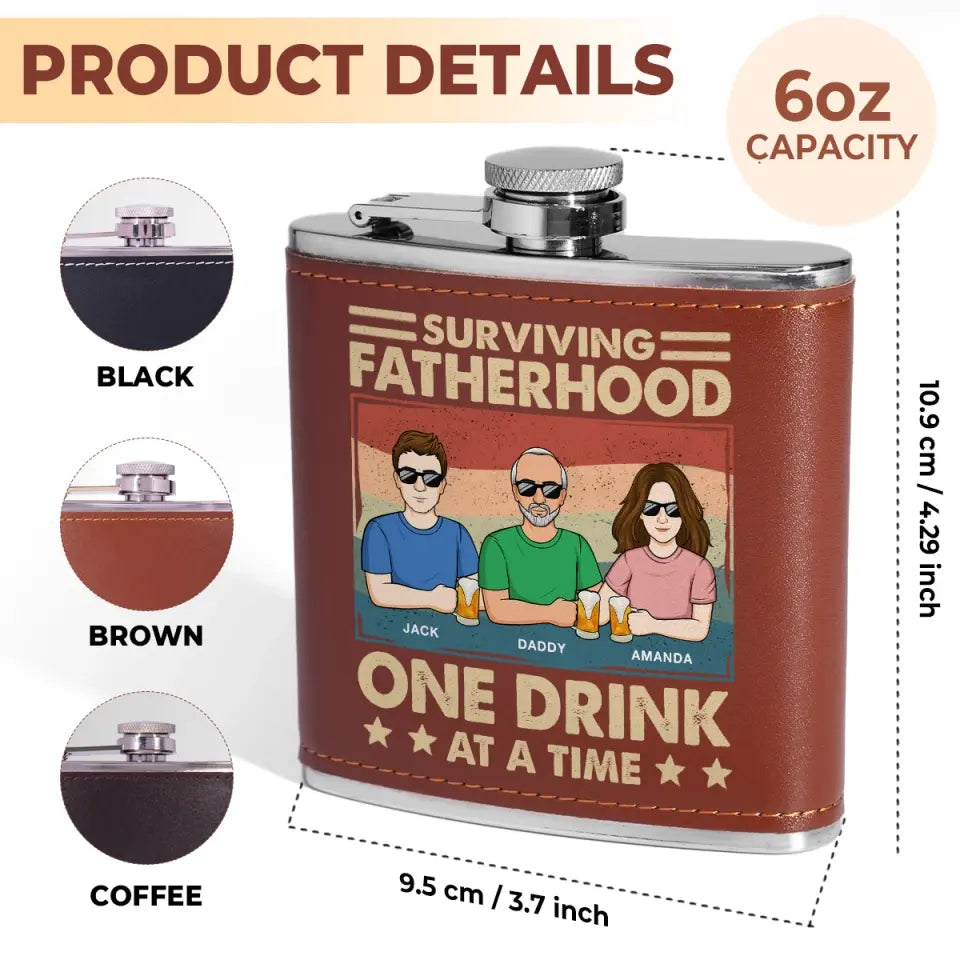 From The Reasons You Drink, Dad - Family Personalized Custom Hip Flask - Father's Day, Gift For Dad, Grandpa