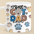Best Fur Dad Ever - Dog & Cat Personalized Custom 3D Inflated Effect Printed Mug - Father's Day, Gift For Pet Owners, Pet Lovers