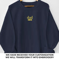 Fatherhood Is The Best Thing I Ever Did - Family Personalized Custom Line Embroidered Sweatshirt - Father's Day, Gift For Dad, Grandpa