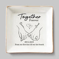 To Love, Laughter, And Happily Ever After - Couple Personalized Custom Jewelry Dish - Gift For Husband Wife, Anniversary