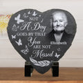 Custom Photo We Miss You And Love You Always - Memorial Personalized Custom Heart Shaped Stone With Stand - Sympathy Gift For Family Members