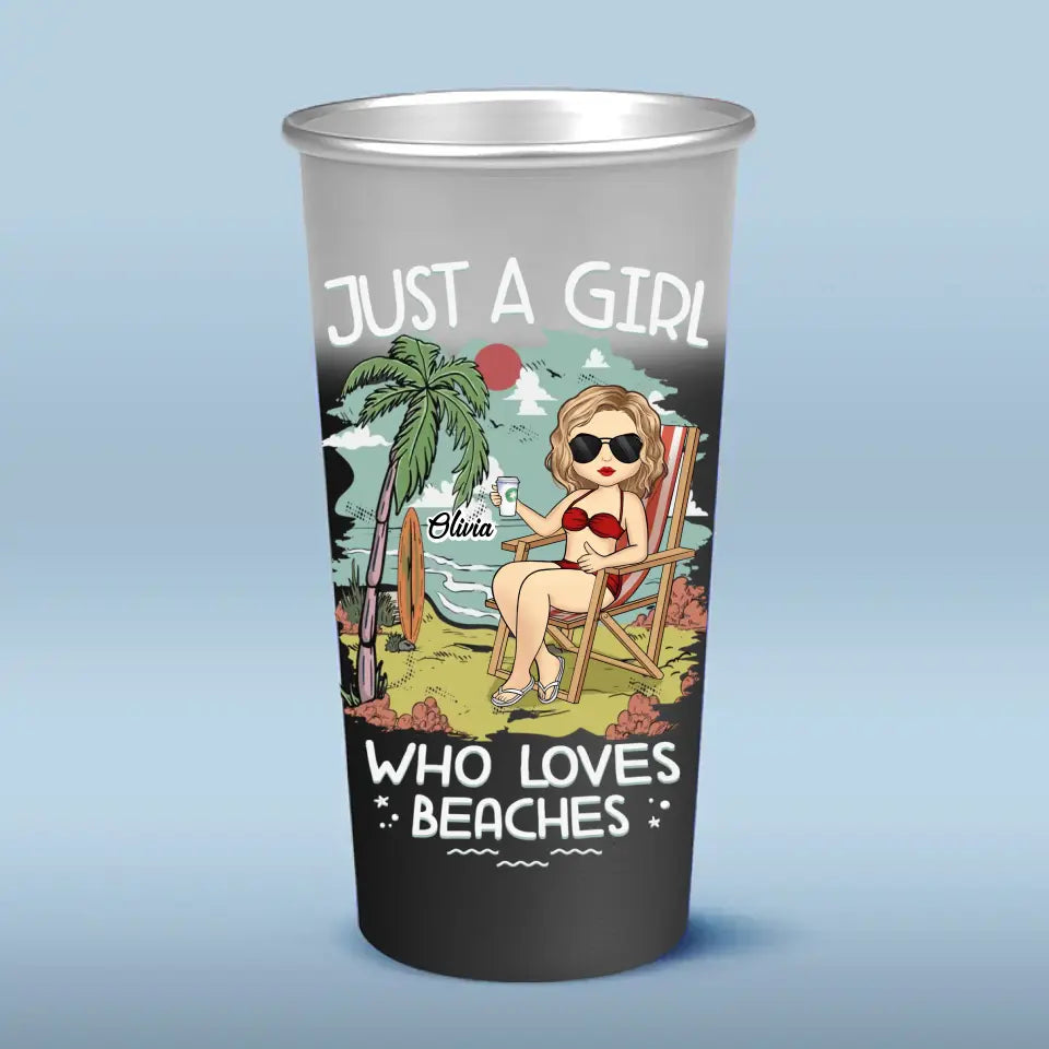 Life Is Better At The Beach - Bestie Personalized Custom Aluminum Changing Color Cup - Summer Vacation Gift For Best Friends, BFF, Sisters