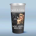 Good Times And Tan Lines - Bestie Personalized Custom Aluminum Changing Color Cup - Summer Vacation Gift For Best Friends, BFF, Sisters