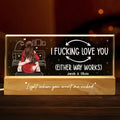 Two Heads, One Heart - Couple Personalized Custom Acrylic Letters 3D LED Night Light - Gift For Husband Wife, Anniversary