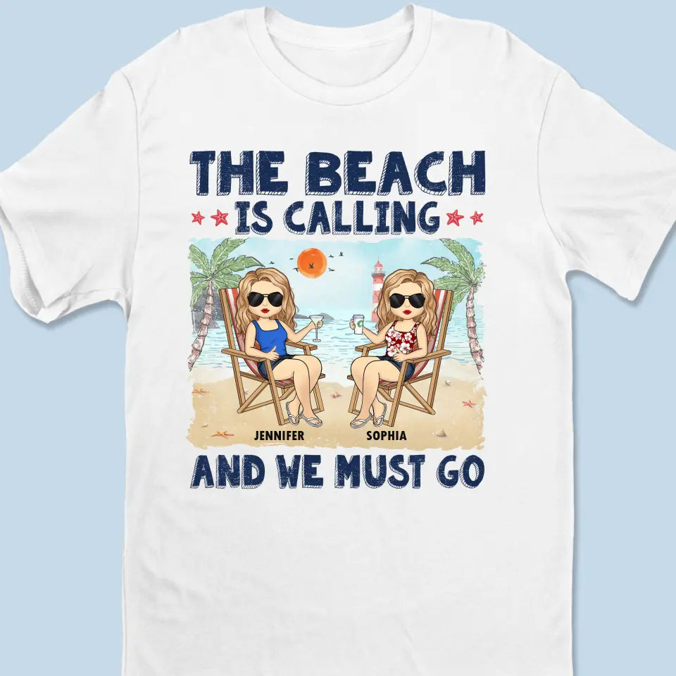 Good Times And Tan Lines - Bestie Personalized Custom Unisex T-shirt, Hoodie, Sweatshirt - Summer Vacation Gift For Best Friends, BFF, Sisters