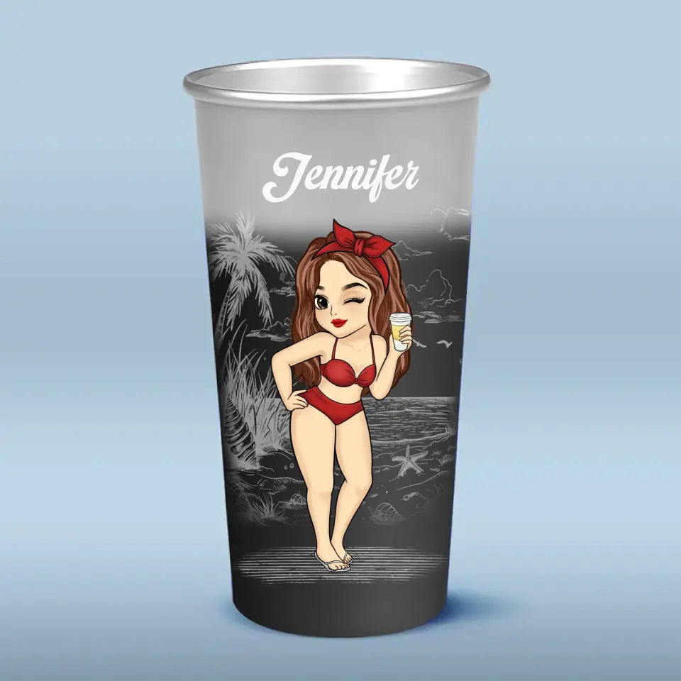 I Can Hear The Waves And Smell The Air - Bestie Personalized Custom Aluminum Changing Color Cup - Summer Vacation Gift For Best Friends, BFF, Sisters