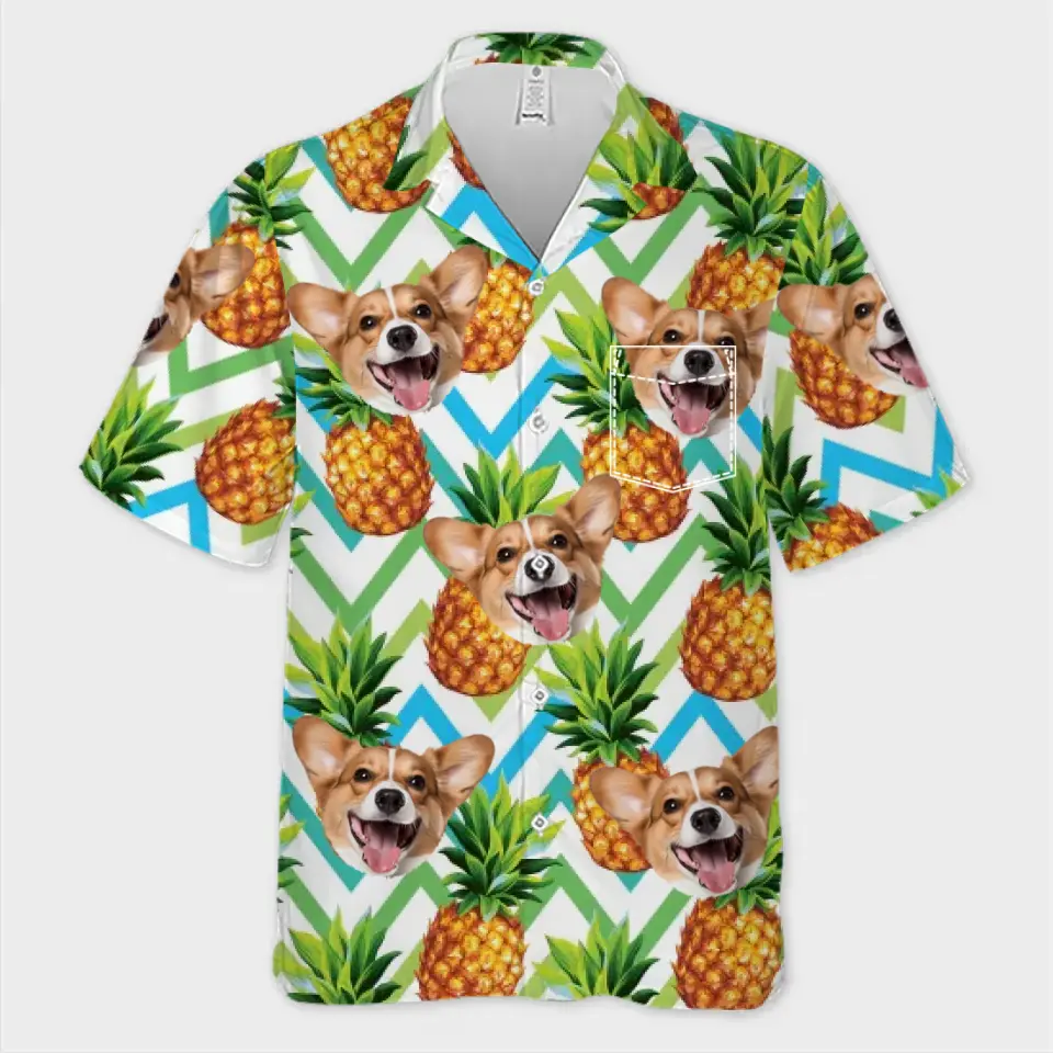 Custom Photo Fully Enjoy Tropical Summer Vibes - Dog & Cat Personalized Custom Unisex Tropical Hawaiian Aloha Shirt - Summer Vacation Gift, Gift For Pet Owners, Pet Lovers