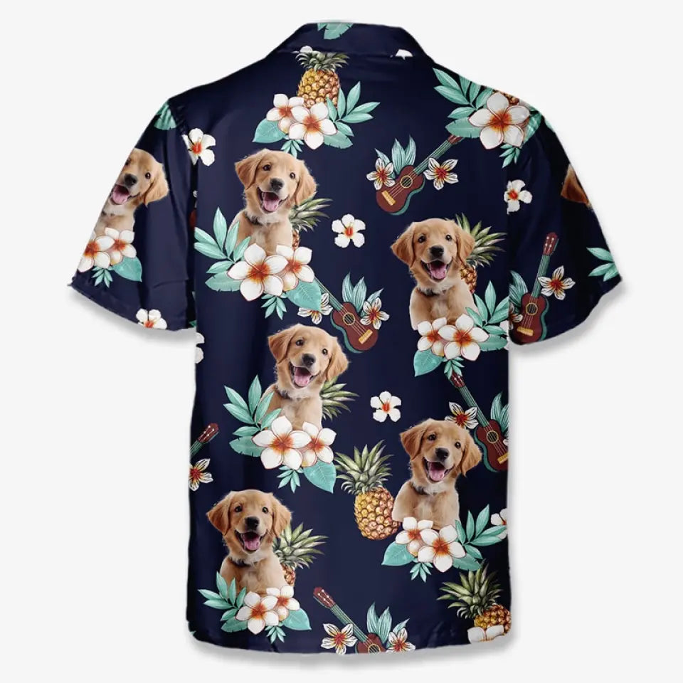 Custom Photo Keep Calm And Beach On - Dog & Cat Personalized Custom Unisex Tropical Hawaiian Aloha Shirt - Summer Vacation Gift, Gift For Pet Owners, Pet Lovers