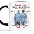 Proud Of You - Family Personalized Custom Accent Mug - Gift For Son