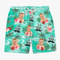 Custom Photo Super Papa - Family Personalized Custom Tropical Hawaiian Aloha Men Beach Shorts - Summer Vacation Gift For Dad, Grandpa