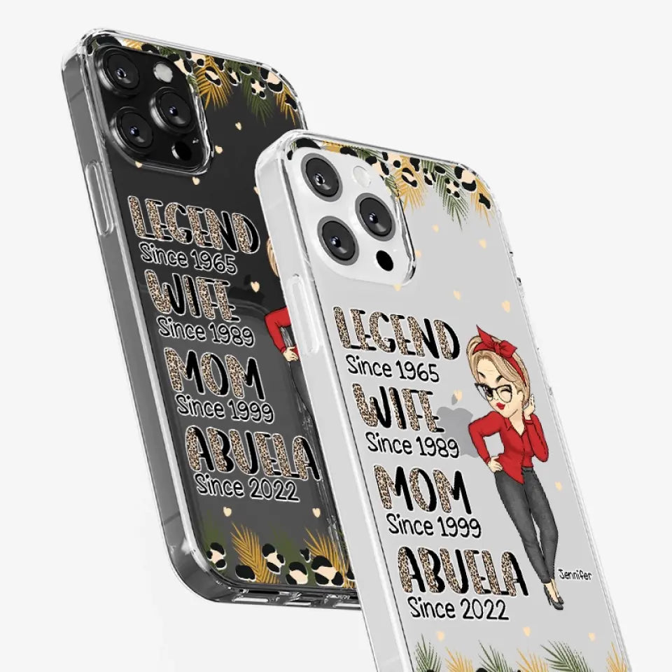 Promoted To Great Grandma - Family Personalized Custom Clear Phone Case - Gift For Mom, Grandma