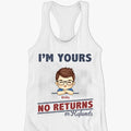 No Returns Or Refunds - Family Personalized Custom Racer Back Tank Top - Gift For Mom, Grandma