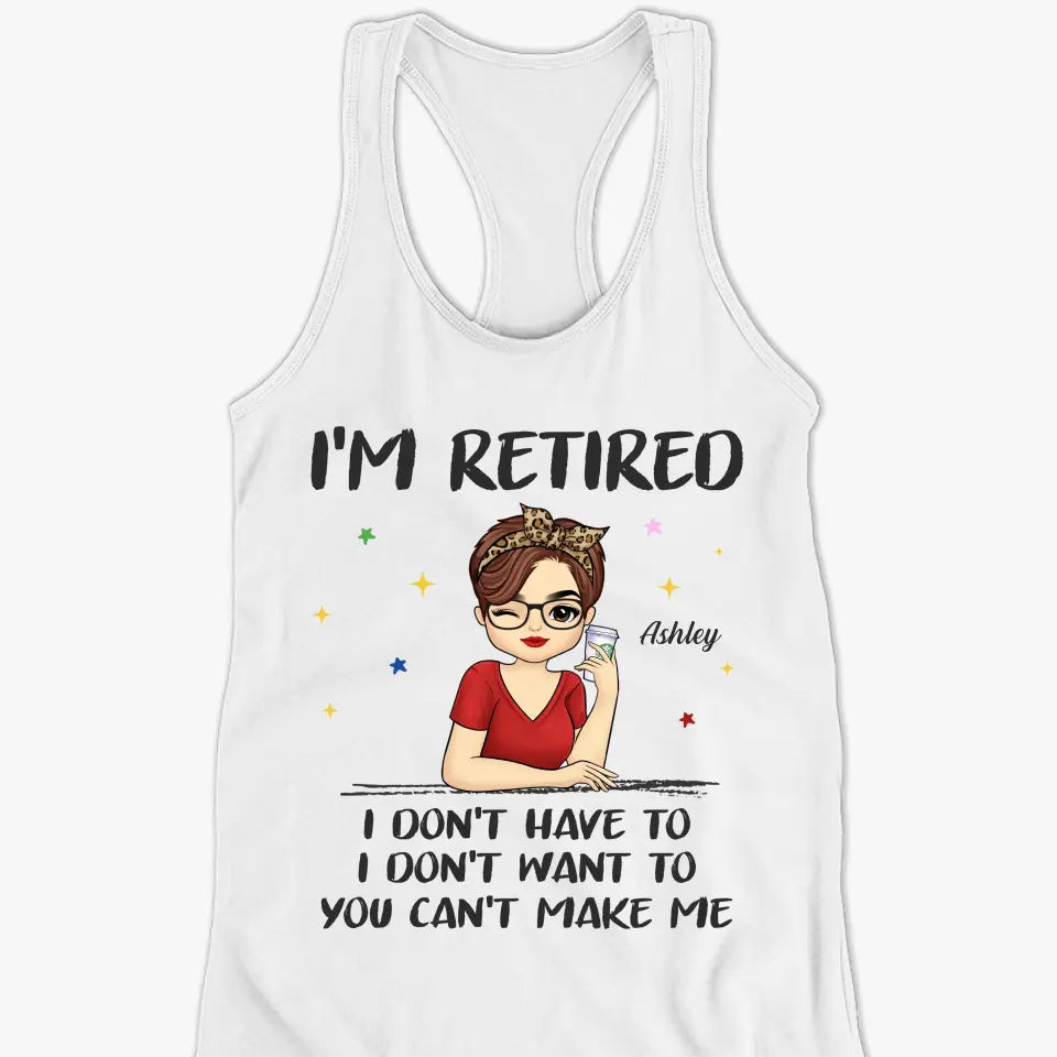 My Retirement Starts From Today - Personalized Custom Racer Back Tank Top - Appreciation, Retirement Gift For Coworkers, Work Friends, Colleagues