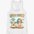 Dog Mom - Dog Personalized Custom Racer Back Tank Top - Gift For Pet Owners, Pet Lovers