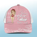 It's A Girls Trip! - Bestie Personalized Custom Mesh-back Baseball Cap, Baseball Trucker Cap - Summer Vacation Gift For Best Friends, BFF, Sisters