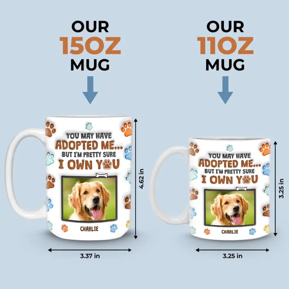 Custom Photo Dogs Never Bite Me, Just Humans - Dog & Cat Personalized Custom 3D Inflated Effect Printed Mug - Gift For Pet Owners, Pet Lovers