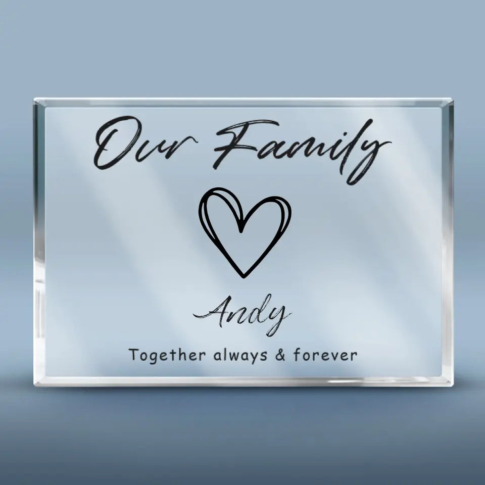 This Is Our Happily Ever After - Family Personalized Custom Rectangle Shaped Acrylic Plaque - Gift For Family Members