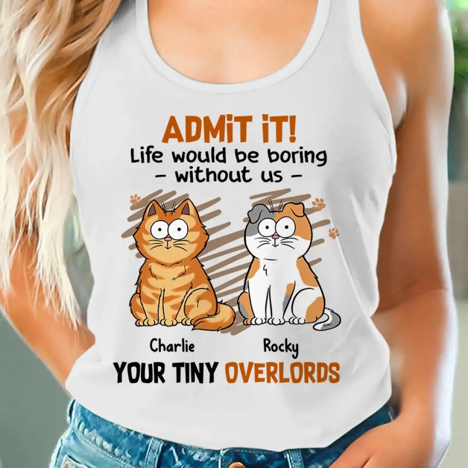 Good Morning Human Servant - Cat Personalized Custom Racer Back Tank Top, T-Shirt - Summer Vacation Gift For Pet Owners, Pet Lovers