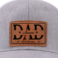 We Love You Dad - Family Personalized Custom Leather Patch Hat - Gift For Dad