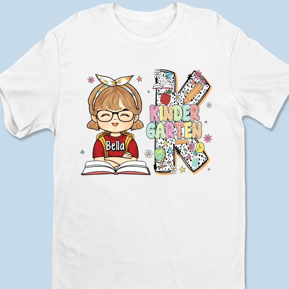 Hello School - Personalized Custom Kid T-shirt - Back To School Gift For Kid
