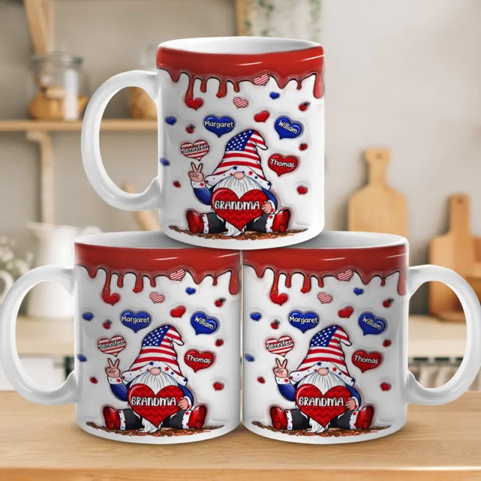 I Love Being Grandma - Family Personalized Custom 3D Inflated Effect Printed Mug - Gift For Mom, Grandma