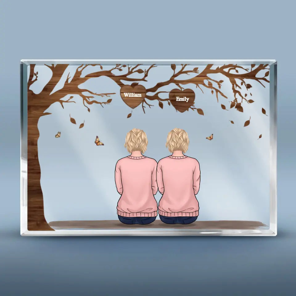 Where Life Begins, And Love Never Ends - Family Personalized Custom Rectangle Shaped Acrylic Plaque - Gift For Family Members