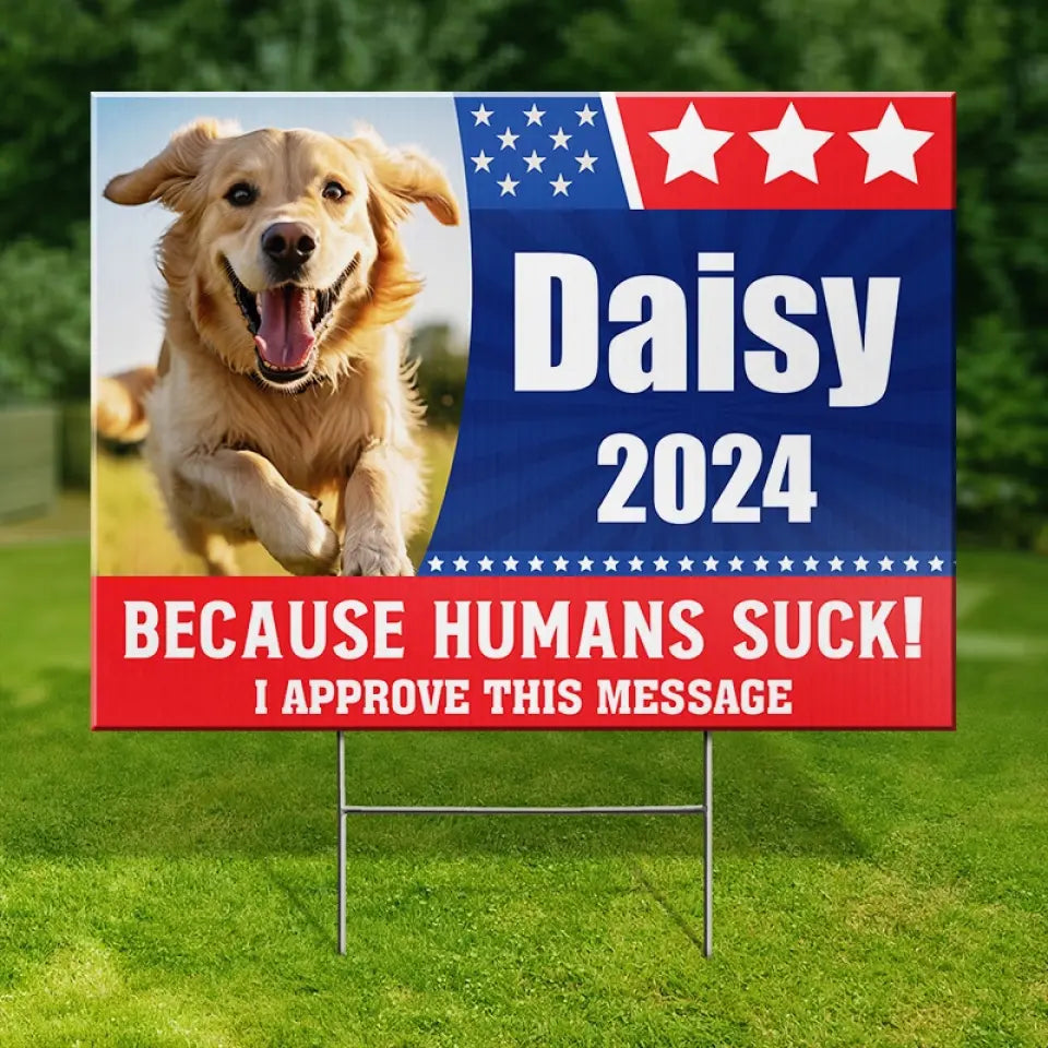 Custom Photo It's Pawfect Time To Vote For My Pet - Dog & Cat Personalized Custom Yard Sign - Gift For Pet Owners, Pet Lovers