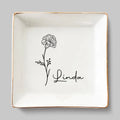 Best Friends Bloom Together - Bestie Personalized Custom Jewelry Dish - Gift For Best Friends, BFF, Sisters