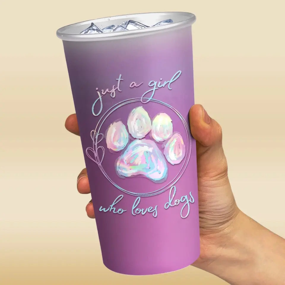 Just A Girl Who Loves Pets - Dog & Cat Personalized Custom Aluminum Changing Color Cup - Gift For Pet Owners, Pet Lovers