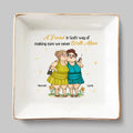 A Friend Is God's Way Of Making Sure We Never Walk Alone - Bestie Personalized Custom Jewelry Dish - Gift For Best Friends, BFF, Sisters