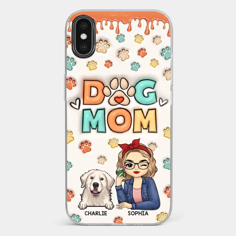 The Road To My Heart Is Filled With Paw Prints - Dog & Cat Personalized Custom 3D Inflated Effect Printed Clear Phone Case - Gift For Pet Owners, Pet Lovers