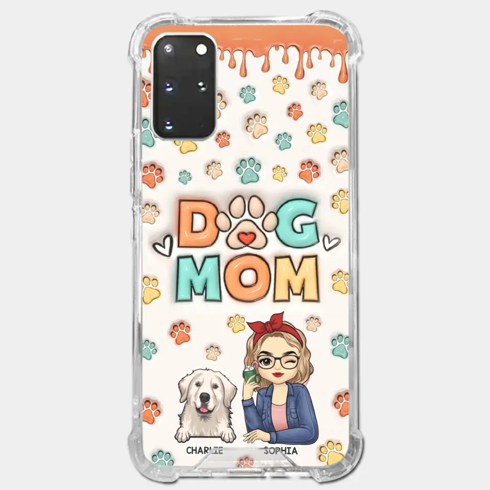 The Road To My Heart Is Filled With Paw Prints - Dog & Cat Personalized Custom 3D Inflated Effect Printed Clear Phone Case - Gift For Pet Owners, Pet Lovers