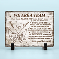 I Love You More Than The Distance Between Us - Couple Personalized Custom Rectangle Shaped Stone With Stand - Gift For Husband Wife, Anniversary