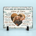 Custom Photo I Want All Of My Lasts To Be With You - Couple Personalized Custom Rectangle Shaped Stone With Stand - Gift For Husband Wife, Anniversary